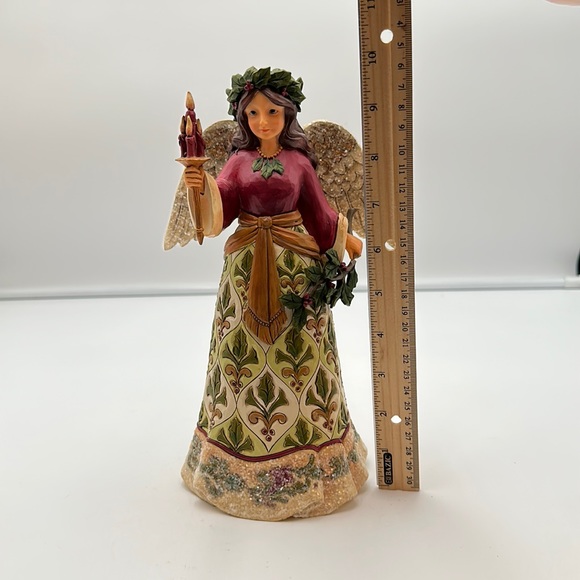 Jim Shore Jolly Holly Days Victorian Angel with Candle - Picture 15 of 16